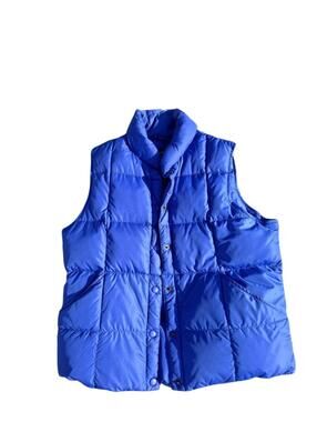 Lands' End Puffer Vest Size M 10-12 Royal Blue